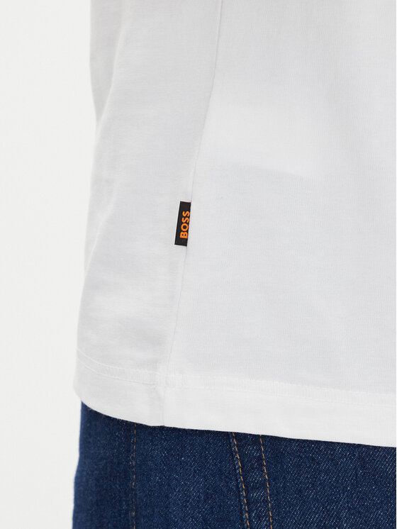 BOSS BOSS Majica Logo Space 50539186 Bela Regular Fit
