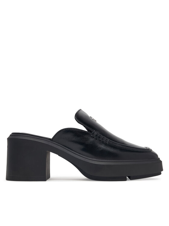 Calvin Klein Чехли Calvin Klein Block Heel Mule Lth Hdw HW0HW03175 Черен