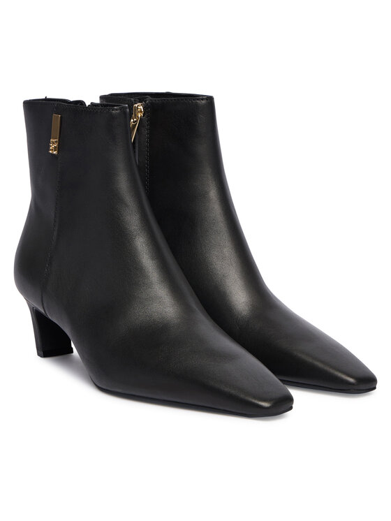 Tommy Hilfiger Polokozačky Tommy Hilfiger Th Square Toe Kitten Bootie FW0FW08768 Černá