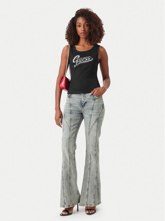 Guess Guess Top W6YP30 K4380 Negro Slim Fit