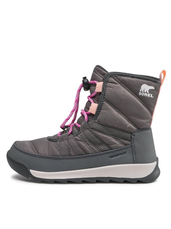 Sorel Sniego batai Sorel Youth Whitney II Short Lace WP NY3903 Pilka