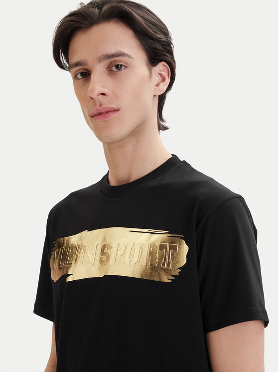 Plein Sport Plein Sport Camiseta PADC MTK7204 SJY001N Negro Regular Fit