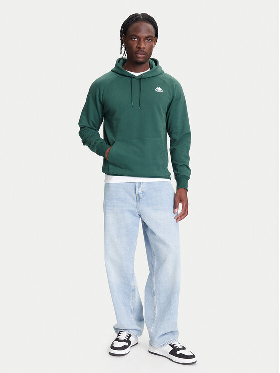 Kappa Kappa Majica dugih rukava Authentic 321W7GW Zelena Regular Fit