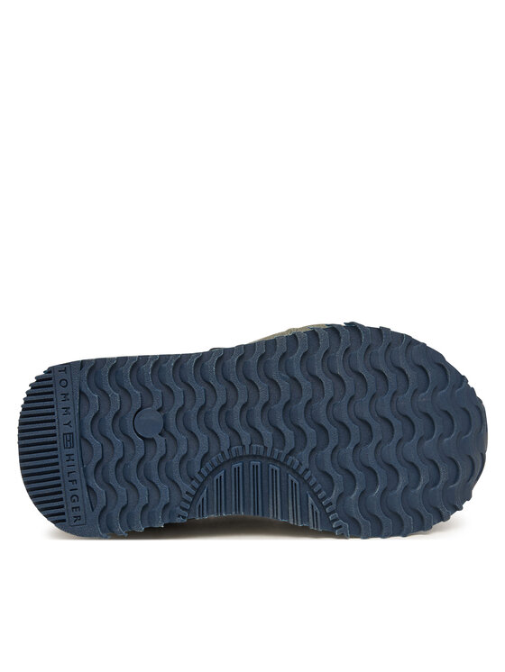 Tommy Hilfiger Сникърси Tommy Hilfiger Low Cut Velcro Sneaker T1X9-35253-1960 M Зелен
