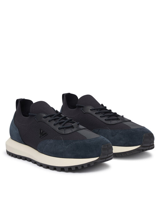 Emporio Armani Sneakersy Emporio Armani EM003739 AF19724 Granatowy
