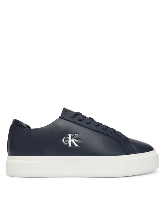 Calvin Klein Laisvalaikio batai Calvin Klein Basket Cupsole Laceup Lth Ml YM0YM01460 Tamsiai mėlyna