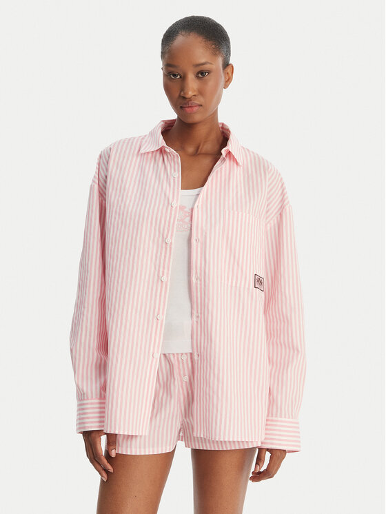 Juicy Couture Juicy Couture Košulja Dog Crest JCYPT126861 Ružičasta Relaxed Fit