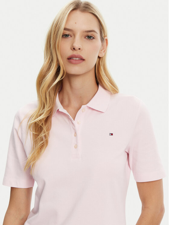 Tommy Hilfiger Tommy Hilfiger Pólóing 1985 WW0WW43224 Rózsaszín Regular Fit