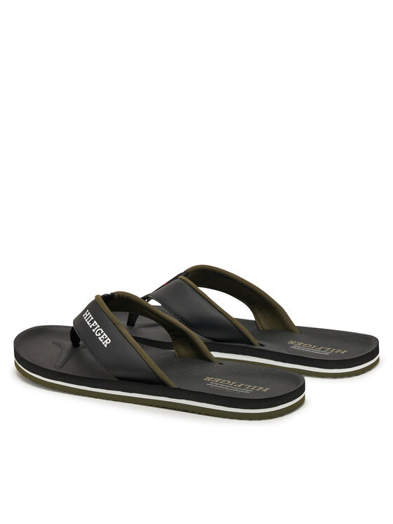 Tommy Hilfiger Japonki Tommy Hilfiger Padded Comfort Hilfiger B Sandal FM0FM05440 Czarny