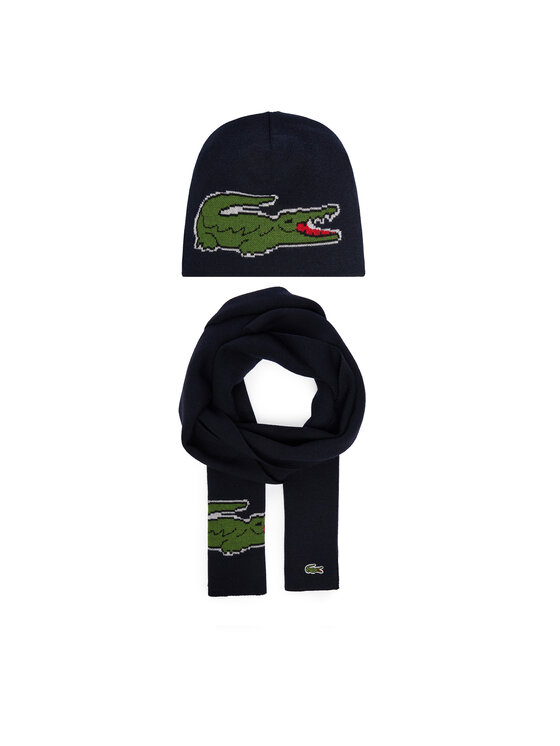 Lacoste Набір Шарф і Шапка Lacoste RB1515-00 Cиній