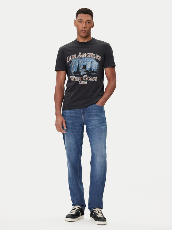 Guess Guess Футболка M5BI02 K8FQ4 Чорний Regular Fit