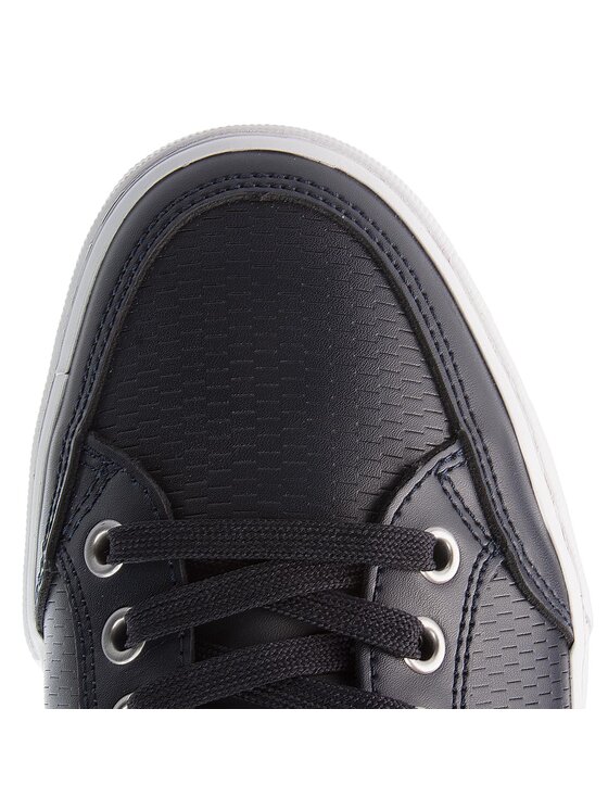 Tommy Hilfiger Sneakersy Tommy Hilfiger Core Corporate Leather Sneaker FM0FM01497 Granatowy