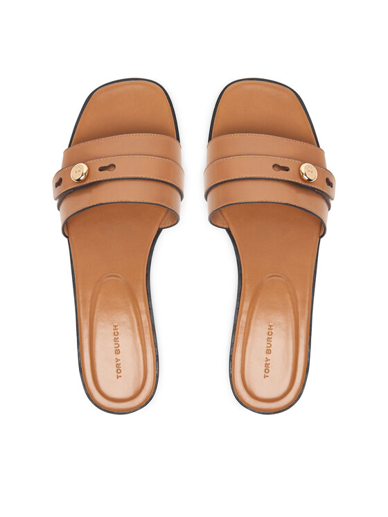 Tory Burch Шльопанці Tory Burch Romy Slide 183305 Коричневий