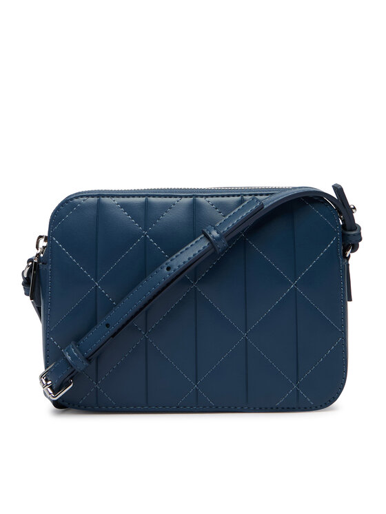 Calvin Klein Torebka Calvin Klein Quilted Double Zip Camera Bag LV04F3328G Niebieski