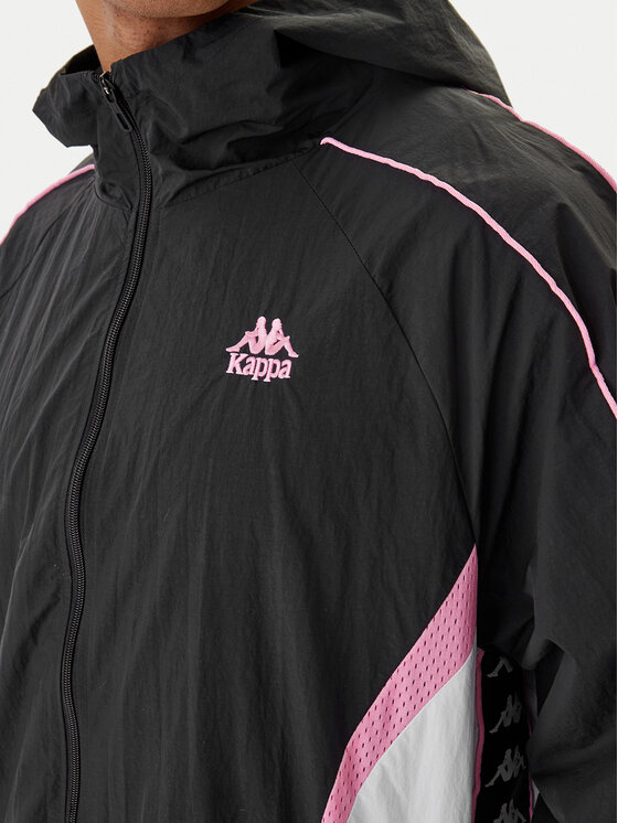 Kappa Kappa Giacca a vento Banda Silas 37222WW Nero Comfort Fit