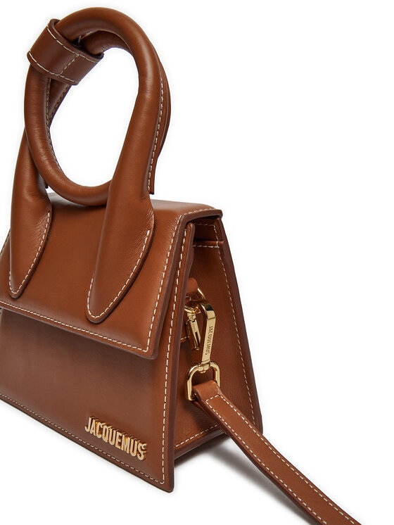 JACQUEMUS Ročna torba JACQUEMUS Le Chiquito Noeud 213BA005-3072 Rjava