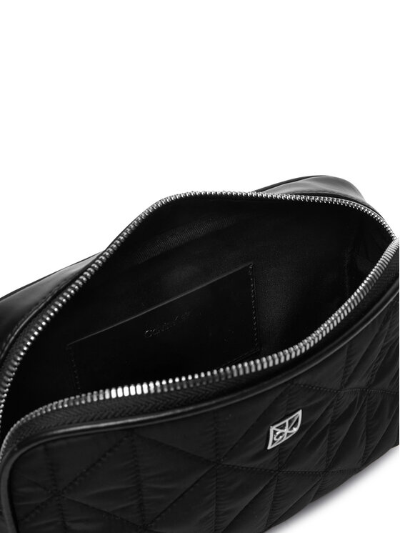 Calvin Klein Kabelka Calvin Klein Emblem Aop Jacquard Bucket LV04F3648G Čierna