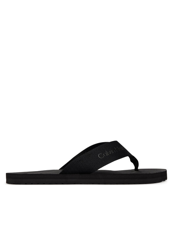 Calvin Klein Flip flop Calvin Klein Logo Webbing Strap HM0HM02106 Negru