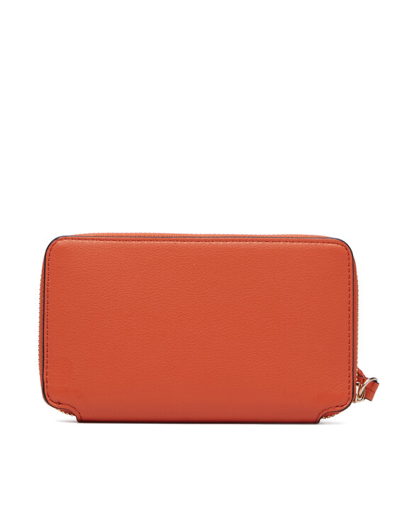 Tommy Hilfiger Peňaženka Tommy Hilfiger Th Logotape Compact Zip Around AW0AW18699 Oranžová