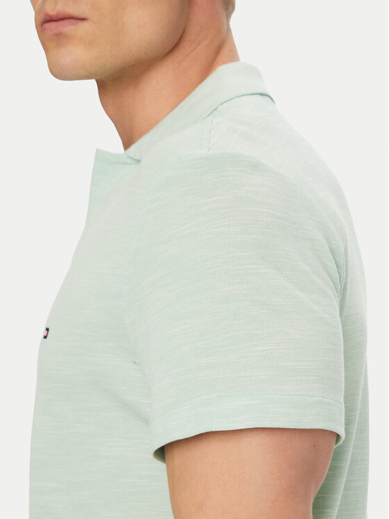 Tommy Hilfiger Tommy Hilfiger Polo Textured Oxford Pique MW0MW38482 Verde claro Regular Fit