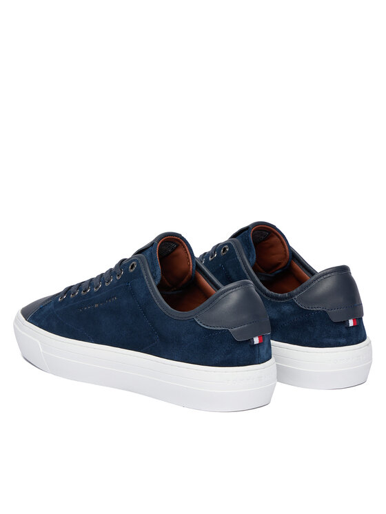 Tommy Hilfiger Sneakers Tommy Hilfiger Premium Dress Leather Mix FM0FM05842 Blu scuro