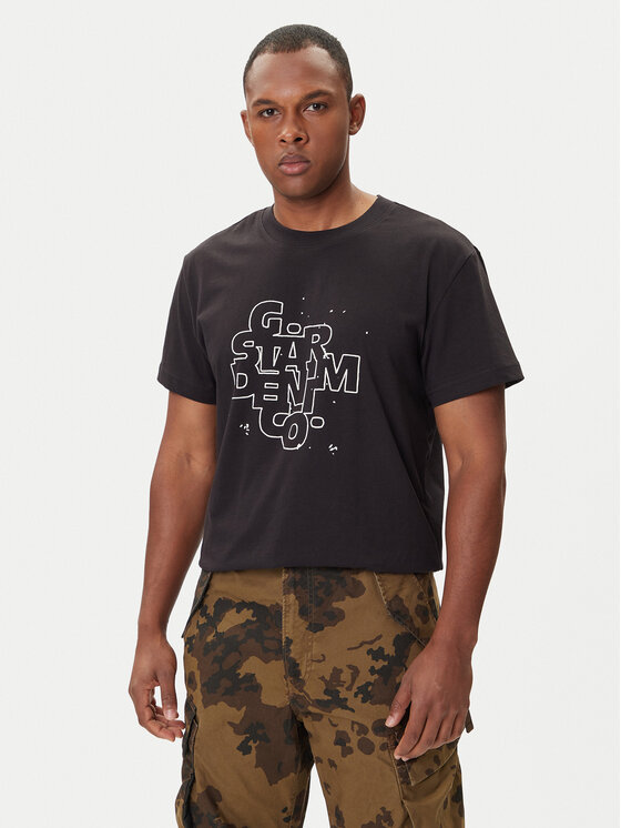 G-Star Raw G-Star Raw Camiseta HD Print D26824-D975 Negro Regular Fit