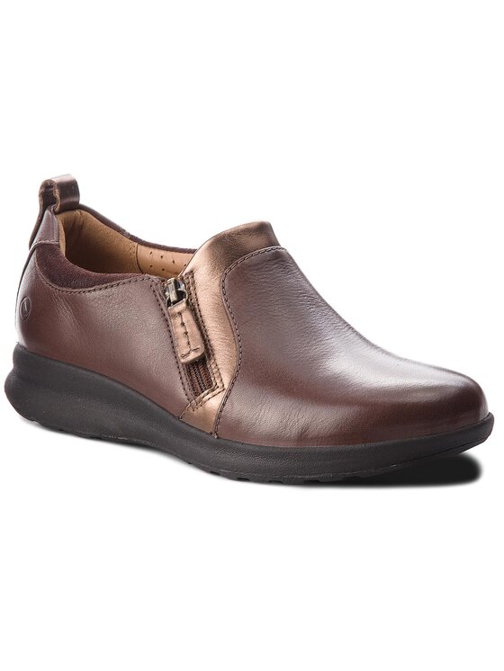 Clarks Pusbačiai Clarks Un Adorn Zip 261370214 Ruda