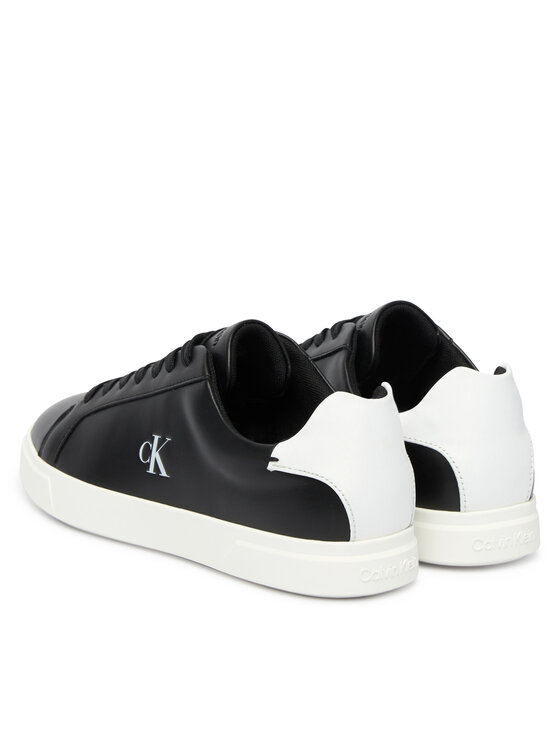 Calvin Klein Snīkeri Calvin Klein Low Pro Cup Laceup Lth Moire HW0HW02845 Melns