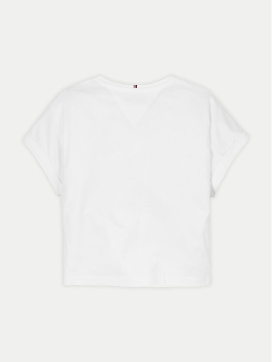 Tommy Hilfiger Tommy Hilfiger T-shirt KG0KG08525 S Bijela Regular Fit