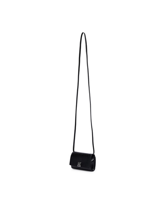 Calvin Klein Дамска чанта Calvin Klein Emblem Wallet On Strap LV04F1218G Черен