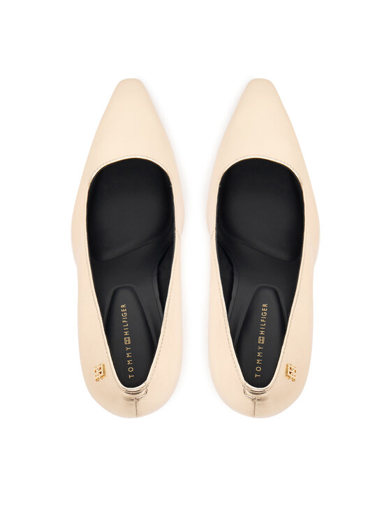 Tommy Hilfiger Augstpapēžu kurpes Tommy Hilfiger Logo Metallic Pump Slanted Hl FW0FW08994 Zelta