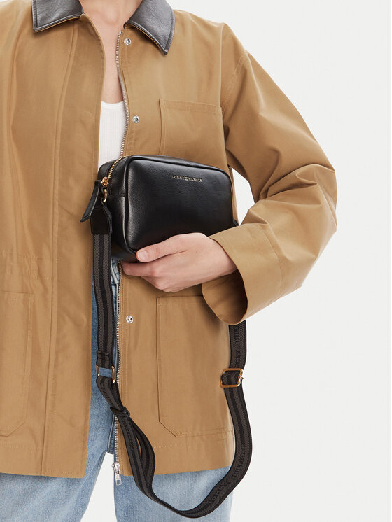 Tommy Hilfiger Torebka Tommy Hilfiger Th Logotape AW0AW17689 Czarny