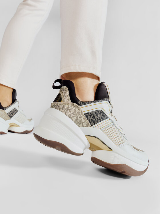MICHAEL Michael Kors Laisvalaikio batai MICHAEL Michael Kors Olympia Trainer 43R2OLFS1M Balta