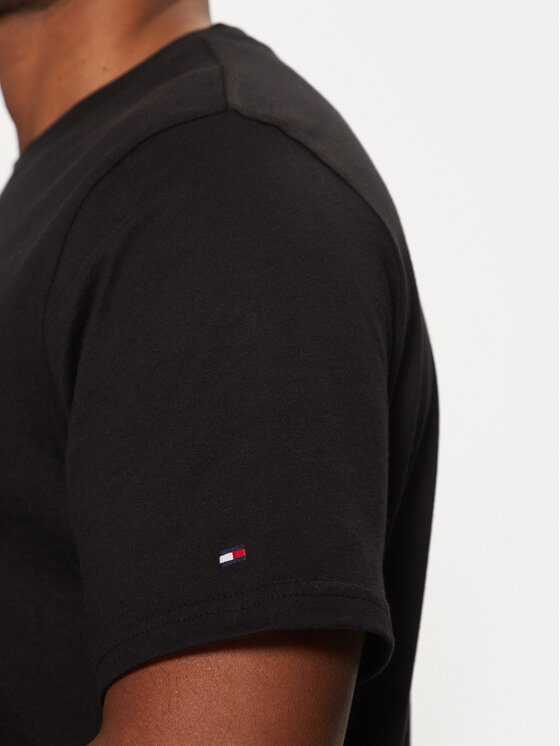 Tommy Hilfiger Tommy Hilfiger Póló MW0MW38980 Fekete Regular Fit