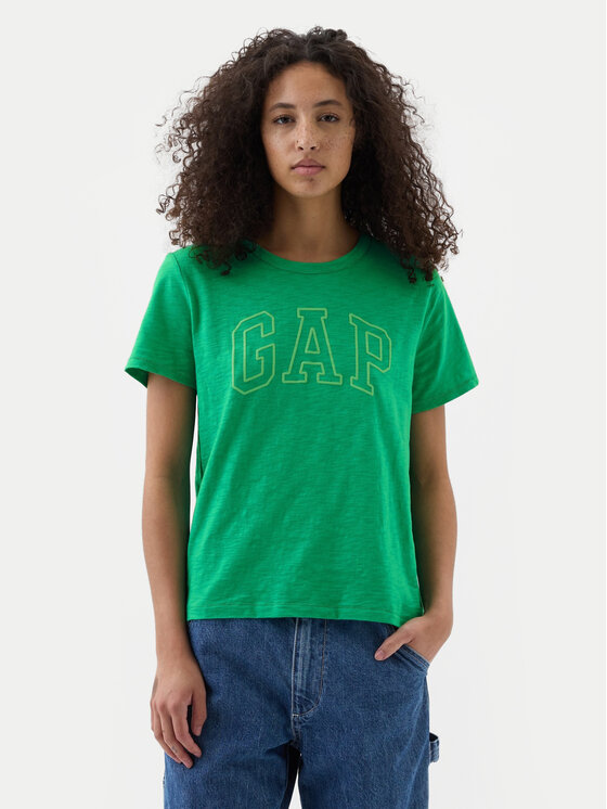 Gap Gap Camiseta 871344-04 Verde Regular Fit