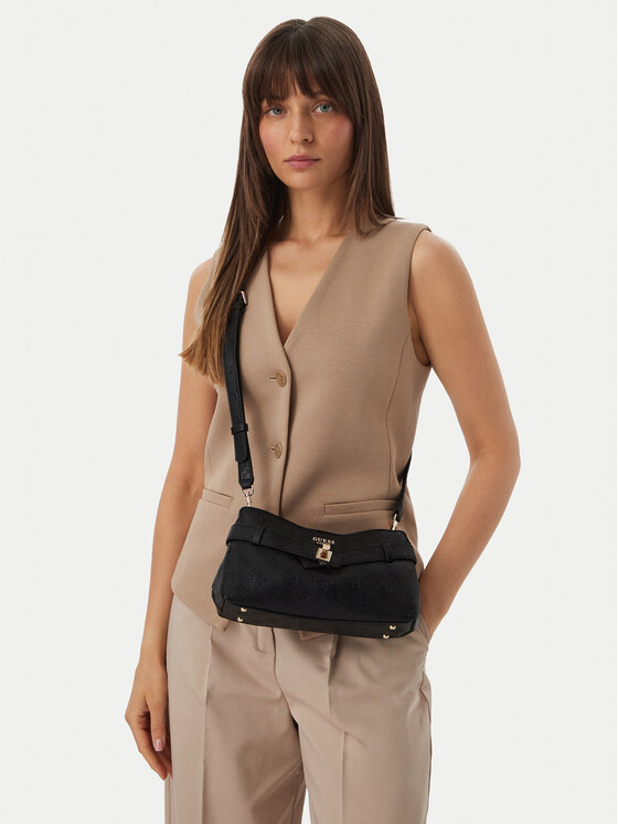 Guess Torebka Guess Ella Logo Mini HWPD97 46730 Czarny