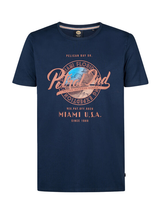Petrol Industries Petrol Industries Camiseta M-1050-TSR602 Azul marino Regular Fit