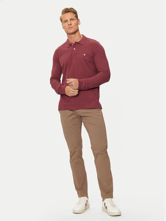 United Colors Of Benetton United Colors Of Benetton Поло 3088U3025 Бордовий Regular Fit