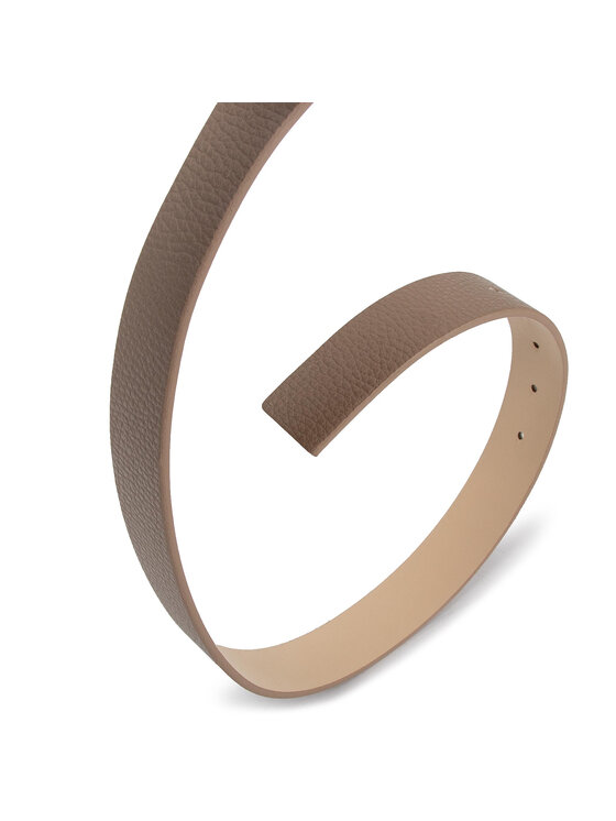 Tommy Hilfiger Cinturón para mujer Tommy Hilfiger Th Round Buckle Belt 3.0 AW0AW07143 Beis