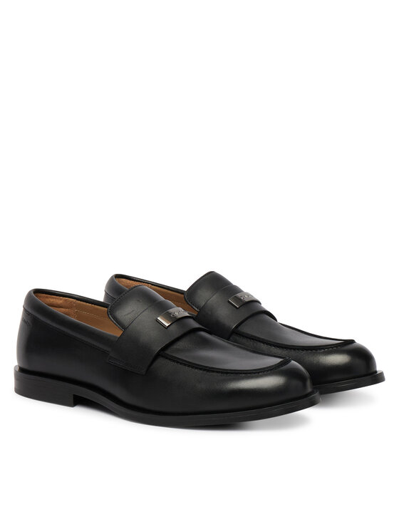 Calvin Klein Īsi apavi Calvin Klein Ess Rubber Loafer Hw Plaq Va Lth HM0HM02177 Melns