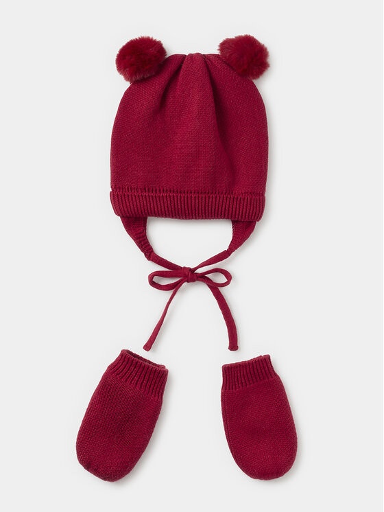 Mayoral Cepures un cimdu komplekts Mayoral 9.668 Sarkans