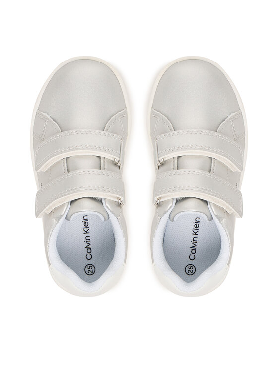 Calvin Klein Sneakers Calvin Klein Low Cut Velcro V1A9-83205-0376 M Argento