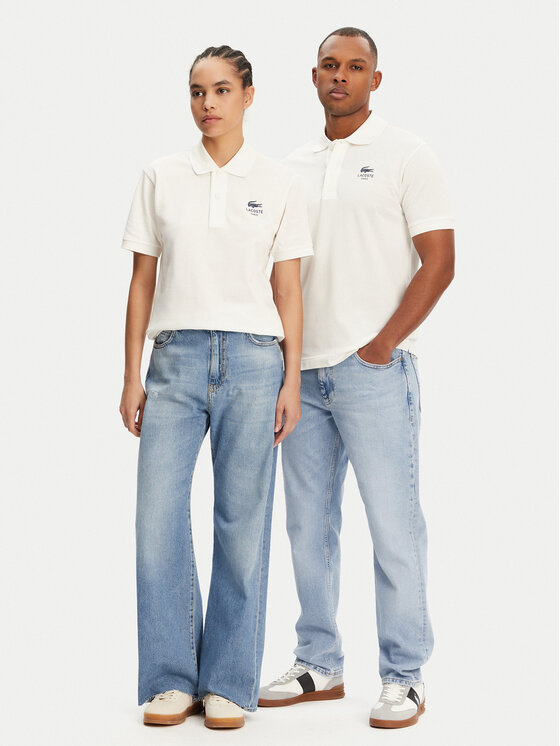 Lacoste Lacoste Polo marškinėliai PH2723 Écru Regular Fit