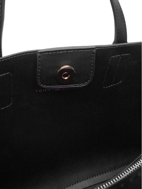 Tommy Hilfiger Soma Tommy Hilfiger Th Distinct Mini Tote AW0AW17459 Melns