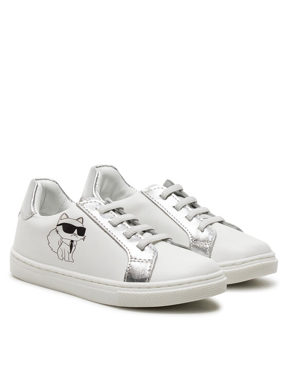 Karl Lagerfeld Kids Sneakersy Karl Lagerfeld Kids Z30321 Biela