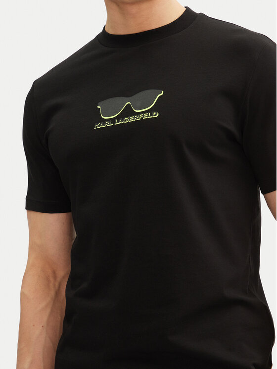 KARL LAGERFELD KARL LAGERFELD Póló 755400 552235 Fekete Regular Fit