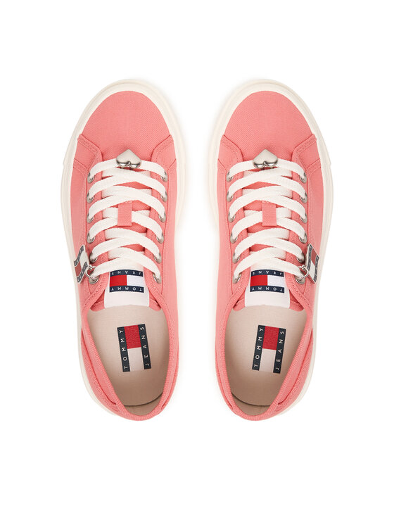 Tommy Jeans Sneakersy Tommy Jeans Tjw Flatform Sneaker Charms EN0EN02959 Růžová
