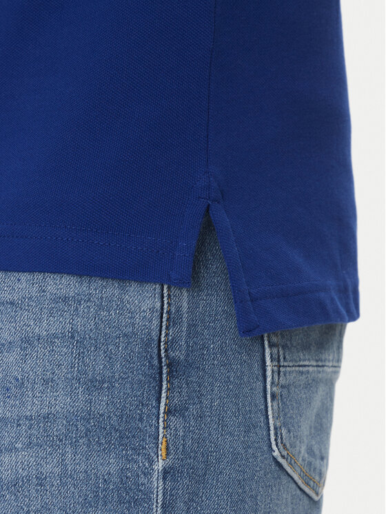 Tommy Hilfiger Tommy Hilfiger Polo majica Flag Cuff MW0MW38458 Modra Slim Fit