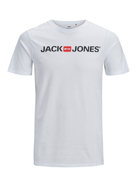 Jack & Jones Jack & Jones Marškinėliai Corp Logo 12137126 Balta Slim Fit