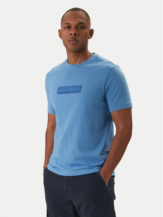 Napapijri Napapijri Camiseta S-Box Logo NP0A4IFL Azul Regular Fit